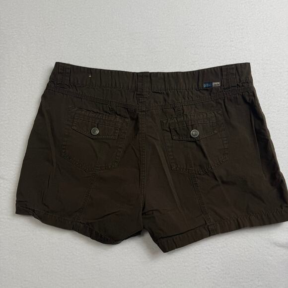 Vintage Beau Utility Cargo Shorts Dark Brown Size 16 - Picture 5 of 6